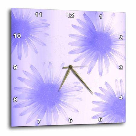 3dRose Lilac Flowers Expressions- Floral Art- Nature - Wall Clock, 10 by 10-inch