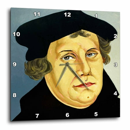 3dRose Martin Luther, German reformer, Engraving - HI13 PRI0278 - Prisma - Wall Clock, 10 by 10-inch