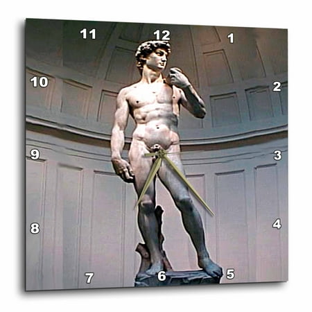 3dRose Michaelangelos David Statue - Wall Clock, 13 by 13-inch