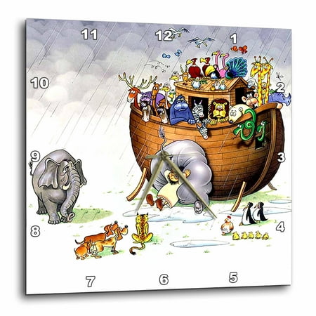 3dRose Noahs Ark - Wall Clock, 10 by 10-inch