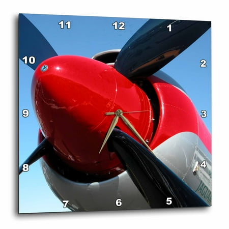 3dRose Propeller Airplanes Photography - Wall Clock, 10 by 10-inch