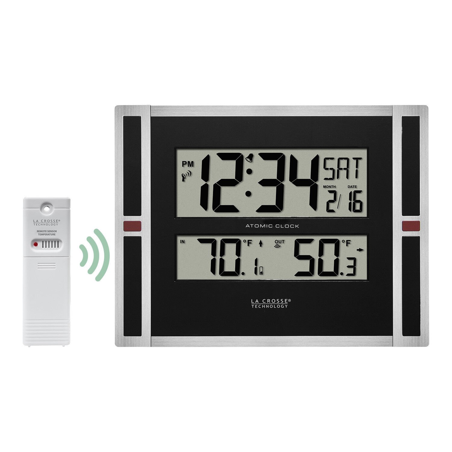 513-149 La Crosse Technology Atomic Digital Wall Clock with TX141V2 - Open Box