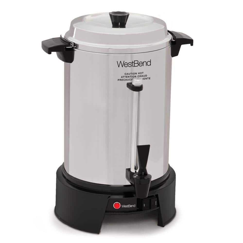 55-Cup Silver Aluminum with Quick Brewing Large Capacity Commercial Coffee Urn Features...