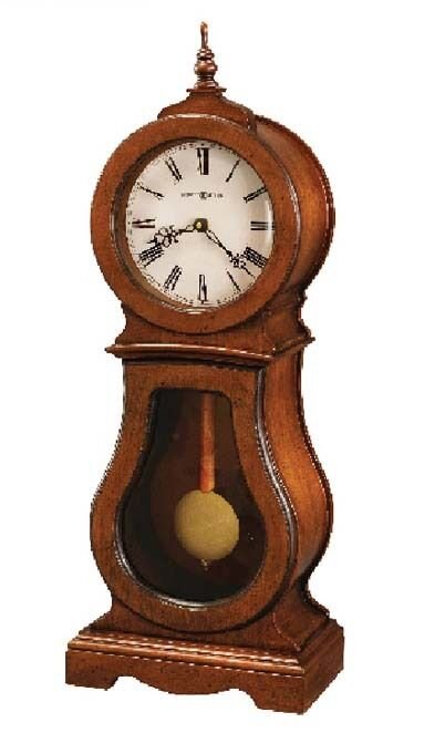 635-162 CLEO HOWARD MILLER MANTEL CLOCK IN CHESTNUT FINISH