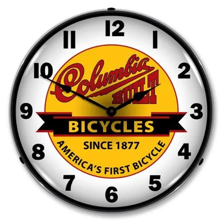 710036 Columbia Bikes clock - Made in USA