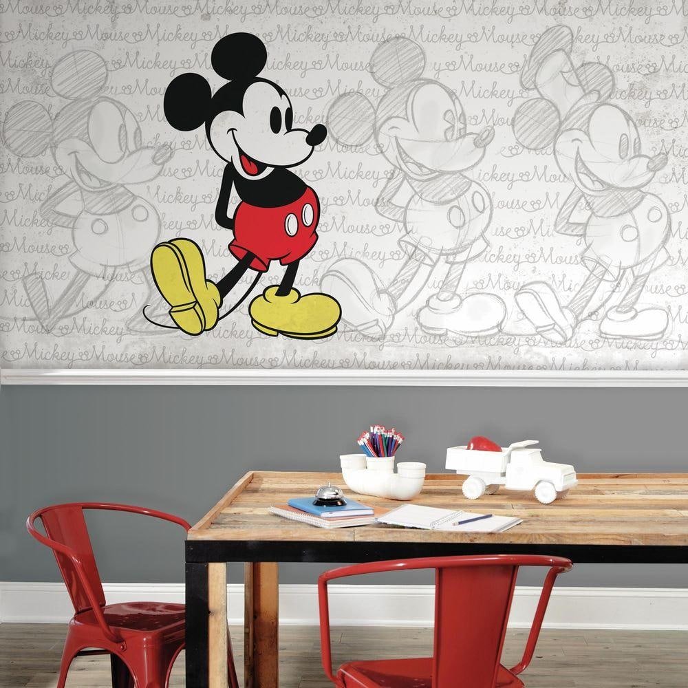 72 in. W x 126 in. H Classic Mickey XL Chair Rail...