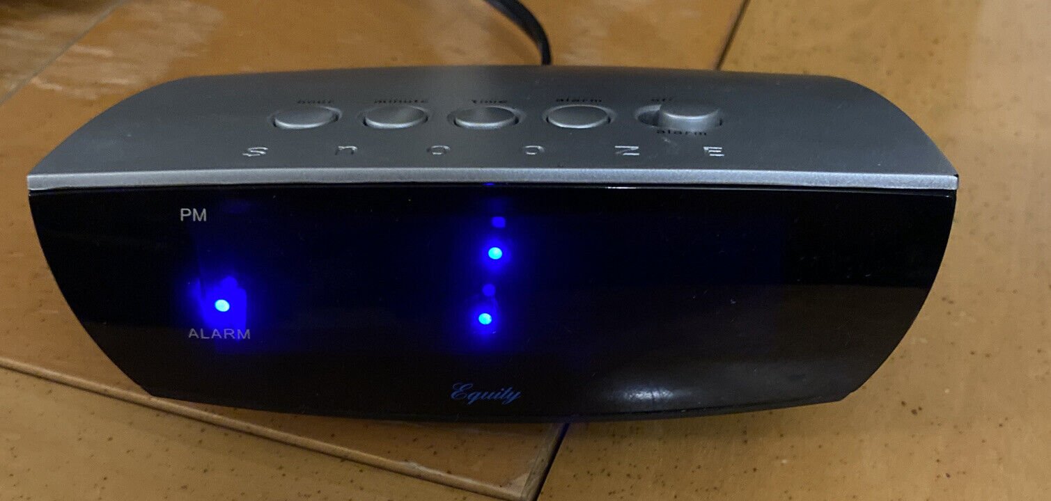 75903 Equity by La Crosse AC Powered 0.9" Blue LED Display Digital Alarm Clock