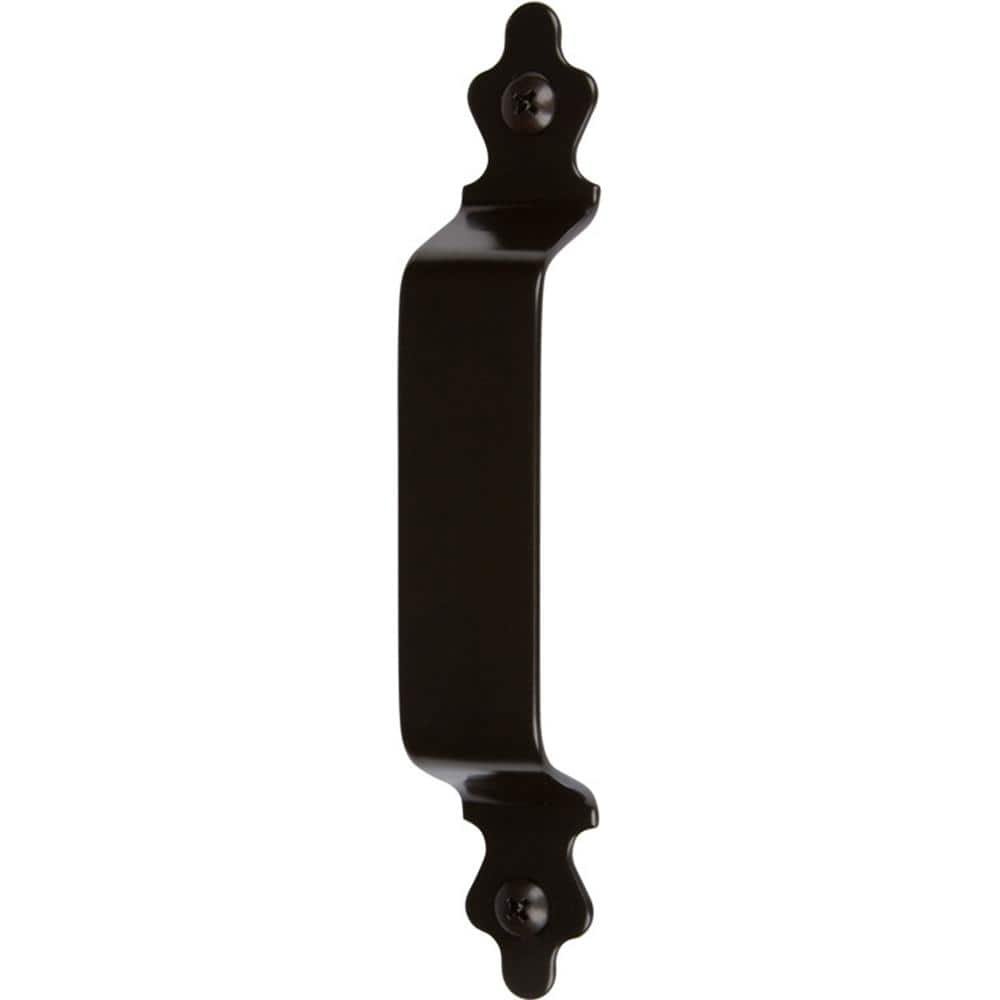 7 in. Black Barn Door Hardware Clover Pull Handle