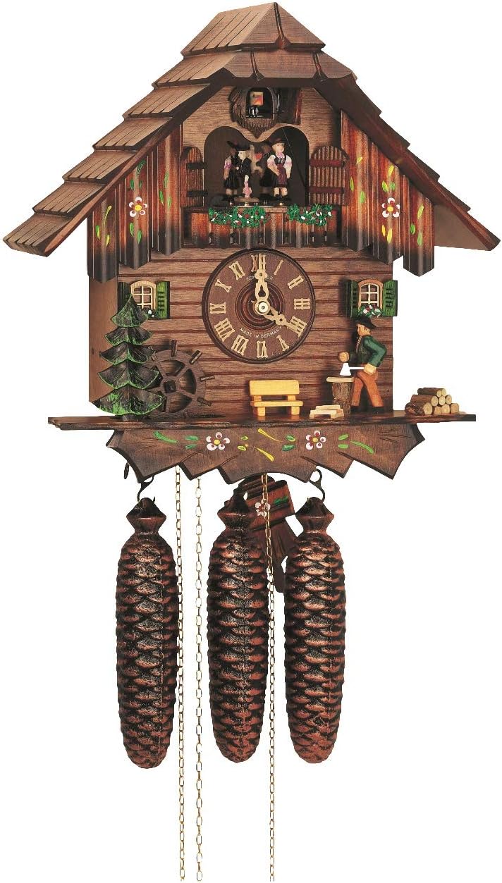 8-Day Chopper Chalet Style Black Forest House Cuckoo Clock