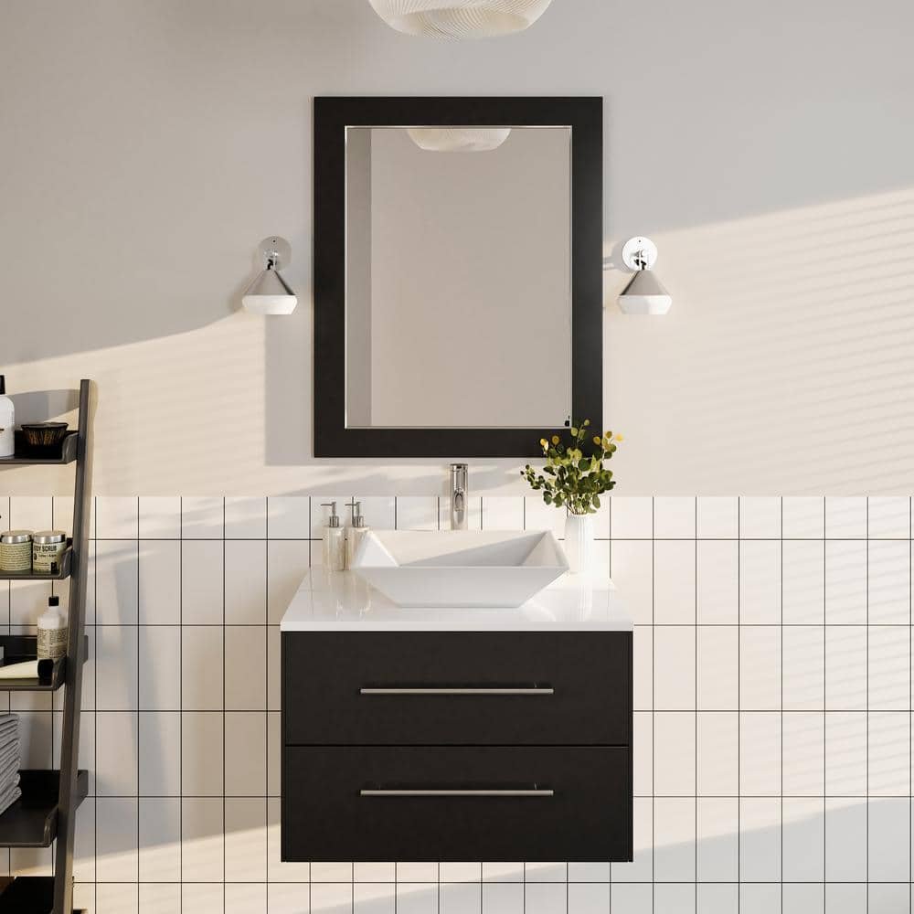 Aberdeen 24 in. W x 30 in. H Framed Rectangular Bathroom Vanity...