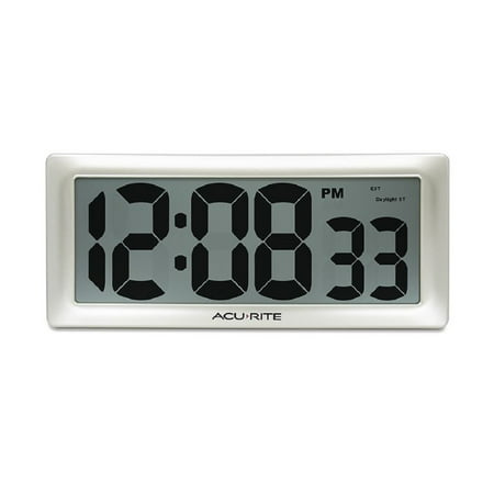 AcuRite 75173M 13.5” Large Digital Indoor Wall Clock with Intelli-Time Technology