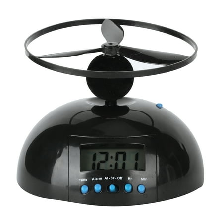 Alarm Clock Novelty Flying LCD Digital Portable Mini Round Propeller Household Supplies