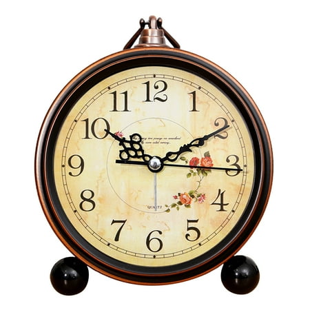 Alarm clock, pendulum clock, household clock, 4-inch ultra-silent, non-tick clock, gift clock