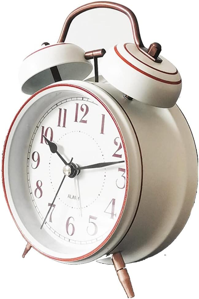 Alarm Clocks Analog Alarm Clock, Double Bell Vintage Metal 4