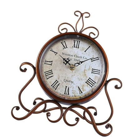 Alarm Clocks Digital Vintage Desk Antique Iron Table Reloj Pared Retro Decor Desktop Ornament Home Wall Child