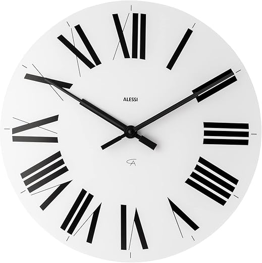 Alessi Aleesi 12 W Firenze Wall Clock, std, White