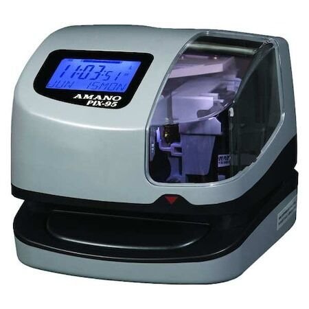 Amano Pix-95/A421 Time Clock,Lcd,6-11/16 In.W,6-7/64 In.H
