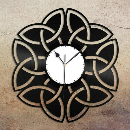 Amblelife Celtic Knot Vinyl Wall Clock Unique Gift for Friends Home Room Decoration Vintage Design Office Bar Room Home Decor