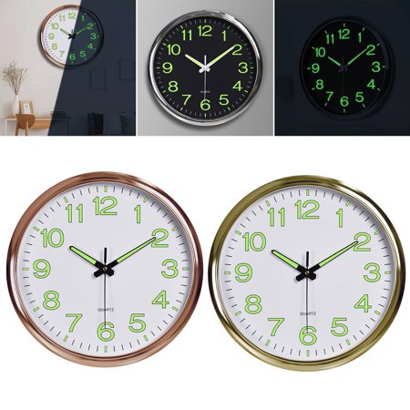 Andvari Tick-Free Ultra-Quiet Wall Clock - Glowing, Silent Luminous Design, Easy-to-Read, Minimalistic, Perfect for Bedroom and Living Room