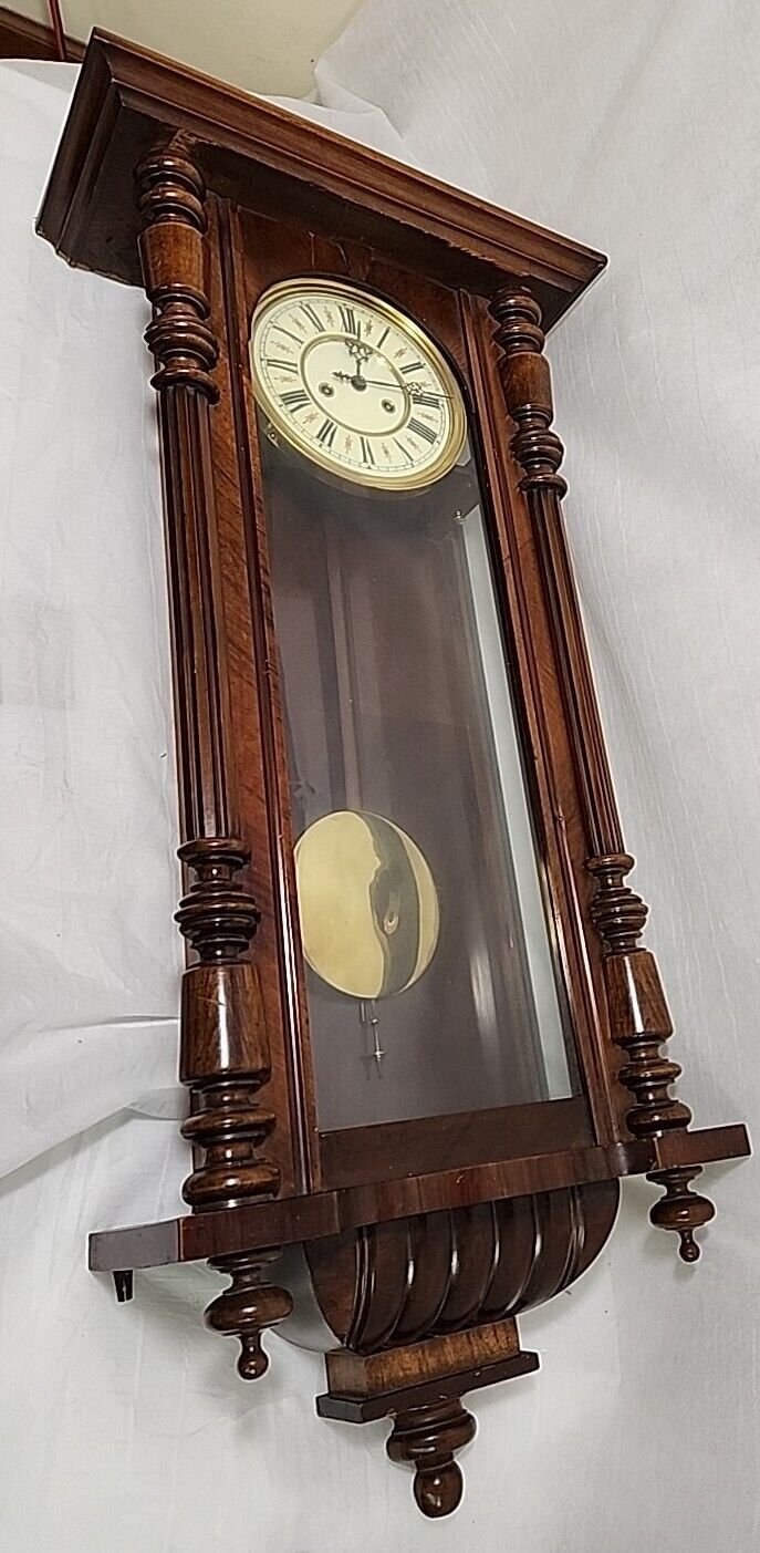 Antique Gustav Becker Vienna 8 Day Wall Clock