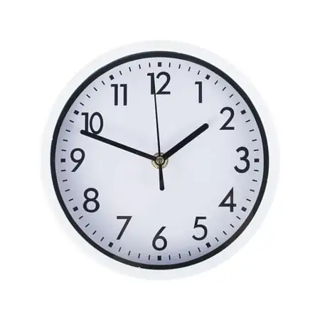 AoHao Wall Clock White Vintage Silent Non Ticking Bat Opp Quartz Analog Display,8 Inch