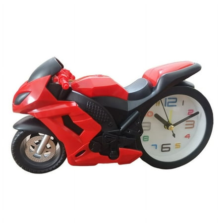 AOOOWER for Creative Motorcycle Shape Quartz Clock Alarm Clocks Timekeeper Desktop