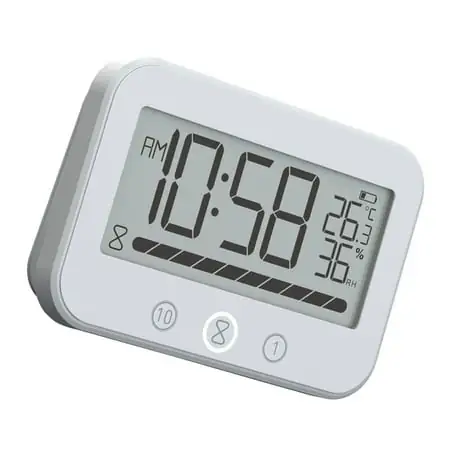 Apooke Family Friendly Shower Clock Bathroom Timer Clock Temperature Monitoring