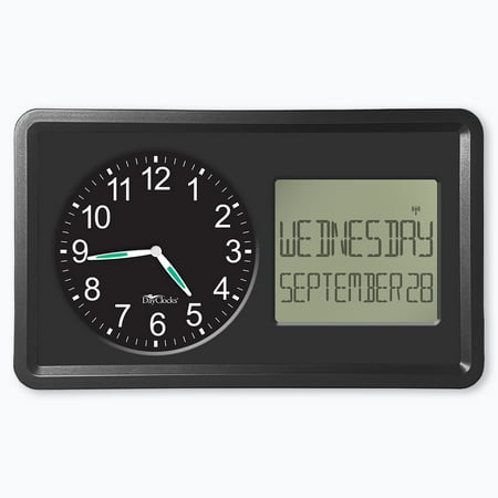 Atomic DayClock 10 Display with Black Frame by DayClocks®