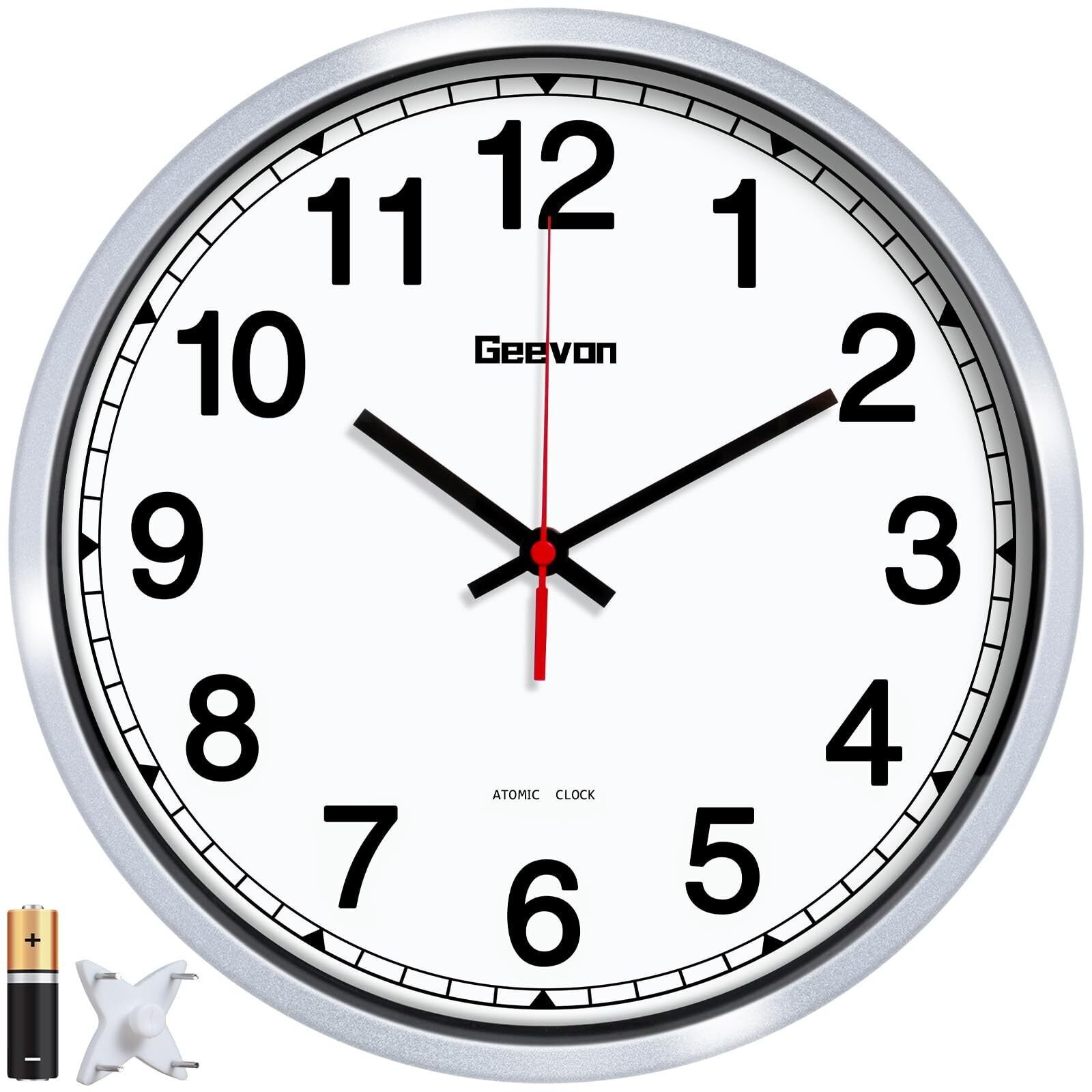 Atomic Wall Clock 14 Inch Atomic Analog Wall Clocks Battery Operated Large Digit