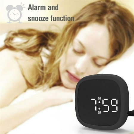 Aufmer Digital Alarm Clock Led Display Pocket Silicone Voice-Activated Clock Desk Clock