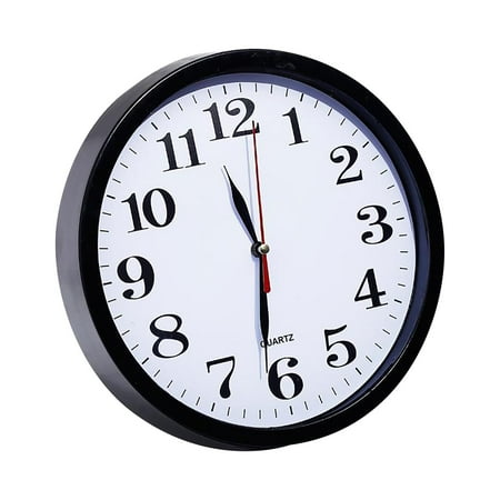 Aufmer Wall Clock 9 Inches Non-Ticking Wall Clocks Battery Operated Non Ticking Large Easy to Read with Stereoscopic Dial Ultra-Quiet Movement Quartz for Office Classroom School Home Bedroom Kitchen