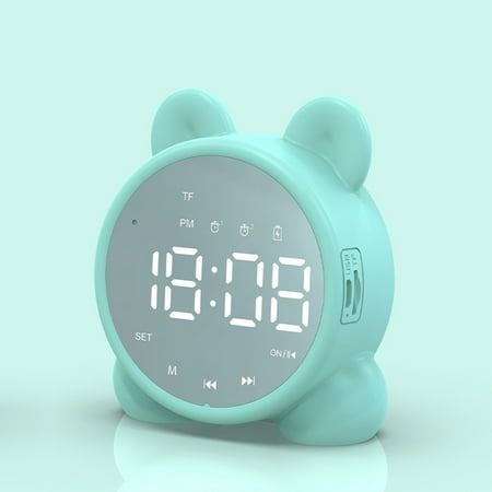 AURIGATE Kids Bedroom Alarm Clock Bunny Ears Wake Up Light Can Wake Up Clock Sleep Timer Nap Nanny Children’s Room Accessories Cute Pink Girl Hatching Alarm Clock Rechargeable Sleep Trainer Clock