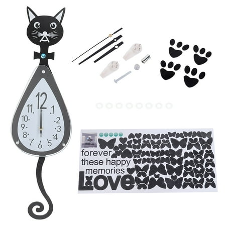 A Whimsical Accent for Your Home or Cafe Adorable Kitten-Shaped Wall Clock