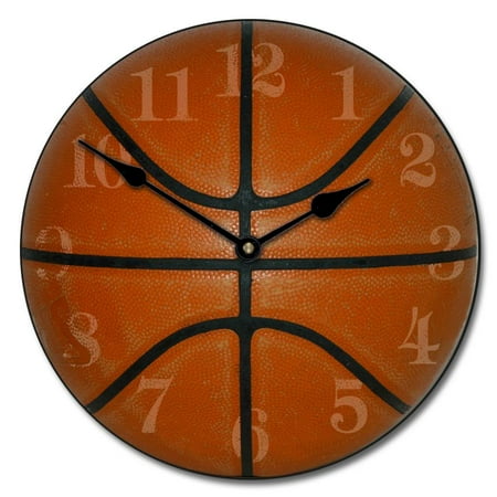 Basketball Large Wall clock | Beautiful Color, Silent Mechanism, Made in USA