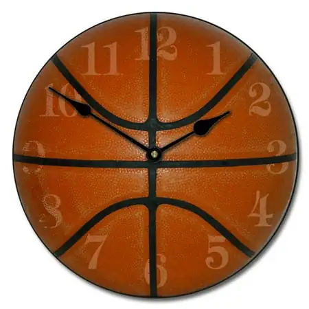 Basketball Large Wall clock | Beautiful Color, Silent Mechanism, Made in USA