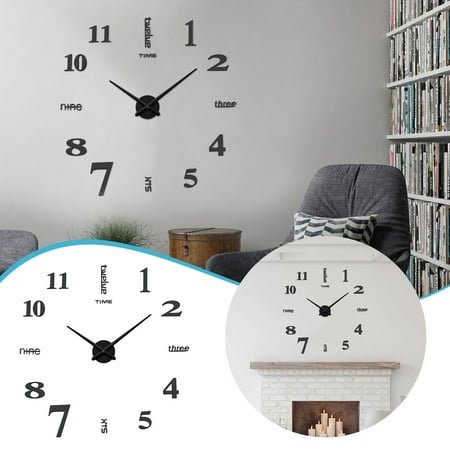Battery Alarm Clocks For Bedrooms Vintage Kitchen Decor Retro Desk Clock 3D Diy Wall Clock Large Clocks For Living Room Decor Silent Modern Kitchen Office School Home Bedroom