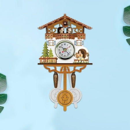 Battery Clocks For Seniors Grandfather Clock Led Clock Light Cuckoo Wall Clock Chime Alarm Retro Wooden Living Room