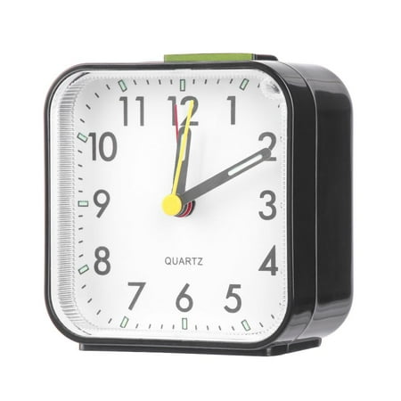 Battery Operated Alarm Clock Quartz No Tick With Night Light Bedside Clocks