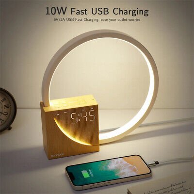 Bedside Lamp Touch Table Lamp With Natural Sounds, Desk Lamp With Alarm Clock