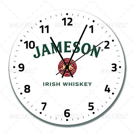 Beer Wine Rum Round Wooden Wall Clock Vodka Wood Plaque rative for Restaurant Kitchen Bar Club Wall ration WB009