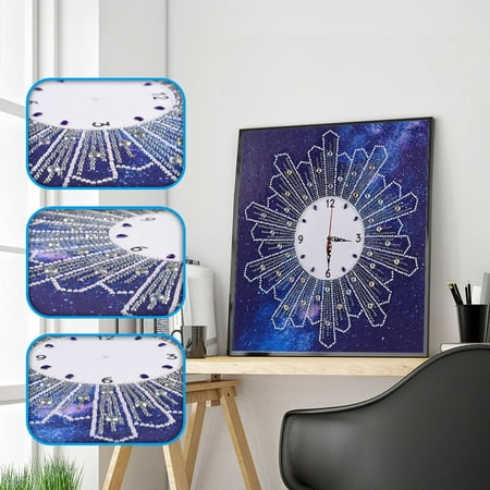 Beneky Decorative Paintings, 1X Canvas Clearance! 5D Special Diamond-Shaped Embroidery Wall Clock Diy Painting Diamond Cross Stitc, Special Shape Diamond Clock Diamond Painting Wall Clock