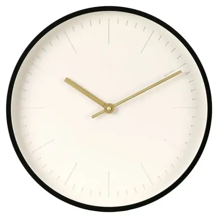 Better Homes & Garden 20 Round Indoor Modern Black Analog Wall Clock