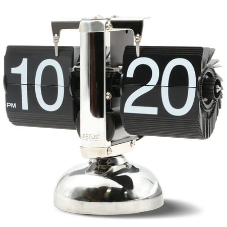 Betus Flip Desk Clock - Mechanical Retro Style -Digital Display Battery Powered - Home & Office Décor