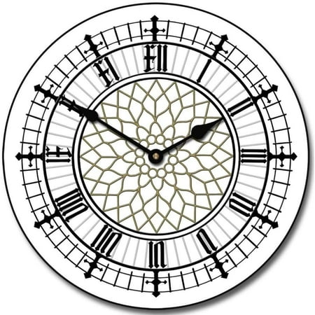 Big Ben White Wall Clock | Beautiful Color, Silent Mechanism, Made in USA