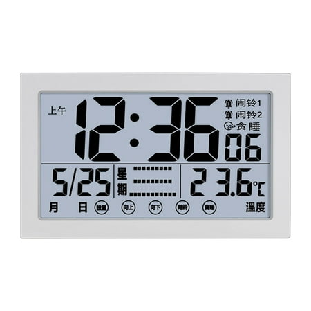 Big Deals Atomic Clock With Indoor Temperature And Humidity Self Setting Digital Wall Clock Or Desk Clock Battery Operated Alarm Digital Clock Large Display For Seniors Clock For Bedroom