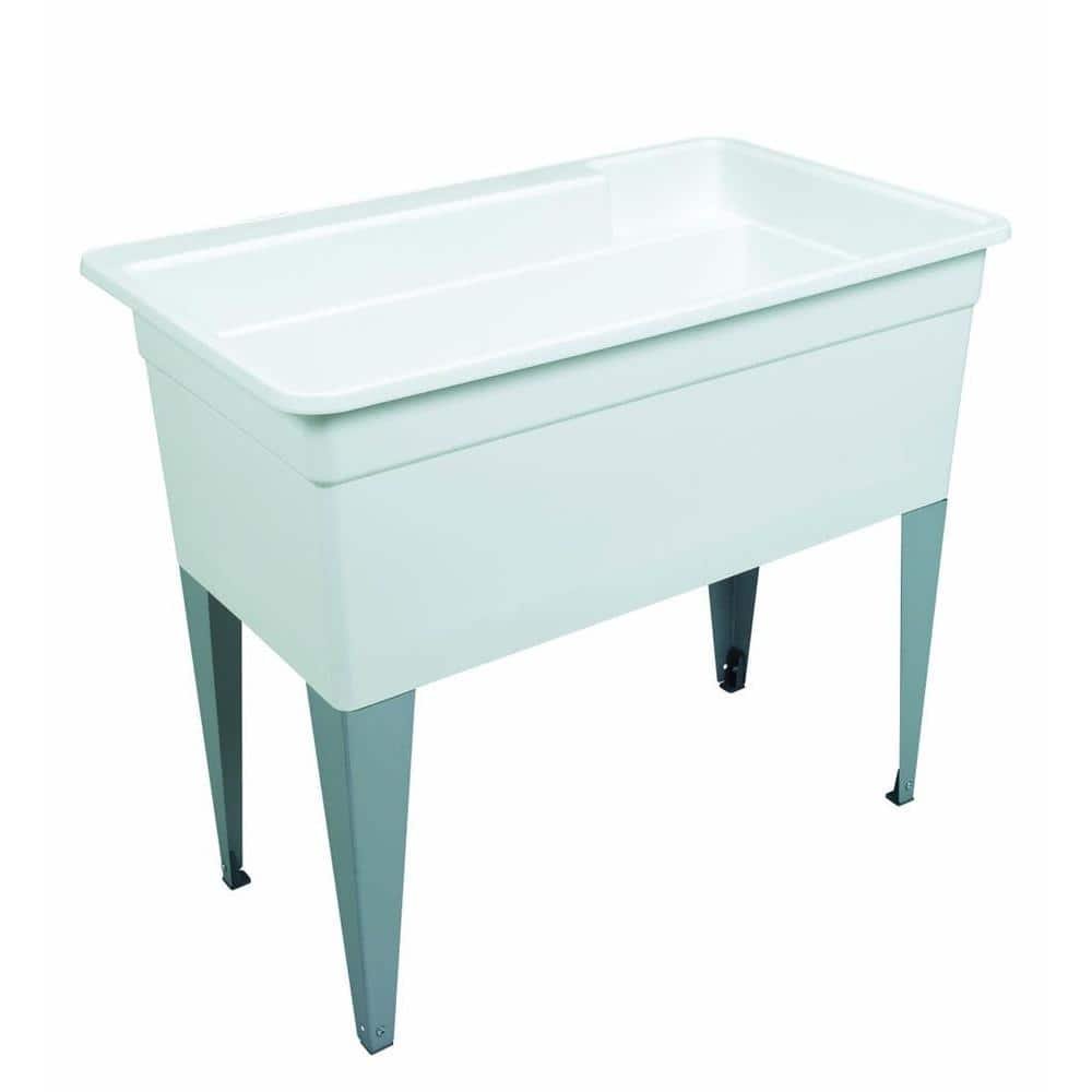 BigTub 40 in. x 24 in. x 33 in. Polypropylene Floor Mount...