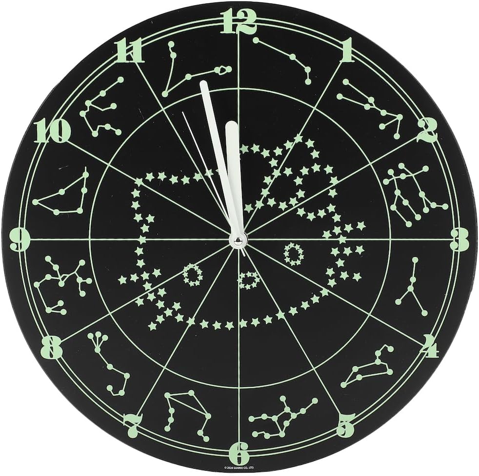 Bioworld Hello Kitty Zodiac Stars Glow-in-The-Dark Wall Clock