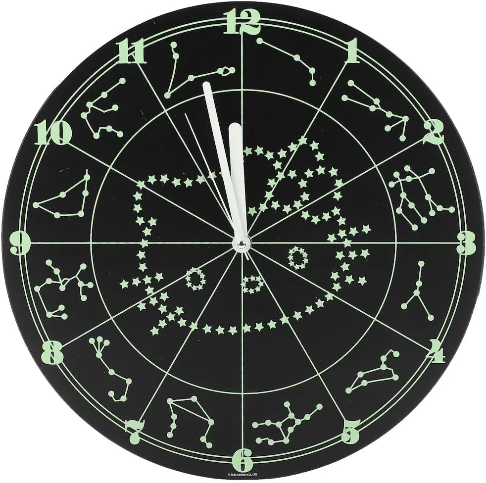 Bioworld Hello Kitty Zodiac Stars Glow-in-The-Dark Wall Clock