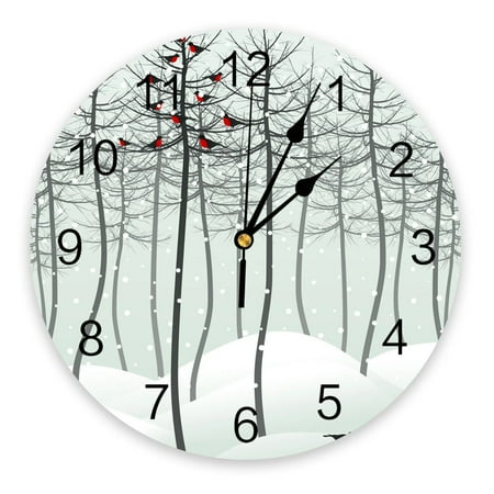 Bird In Wood Wall Clock Large Modern Kitchen Dinning Round Wall Clocks Bedroom Silent Hanging Watch