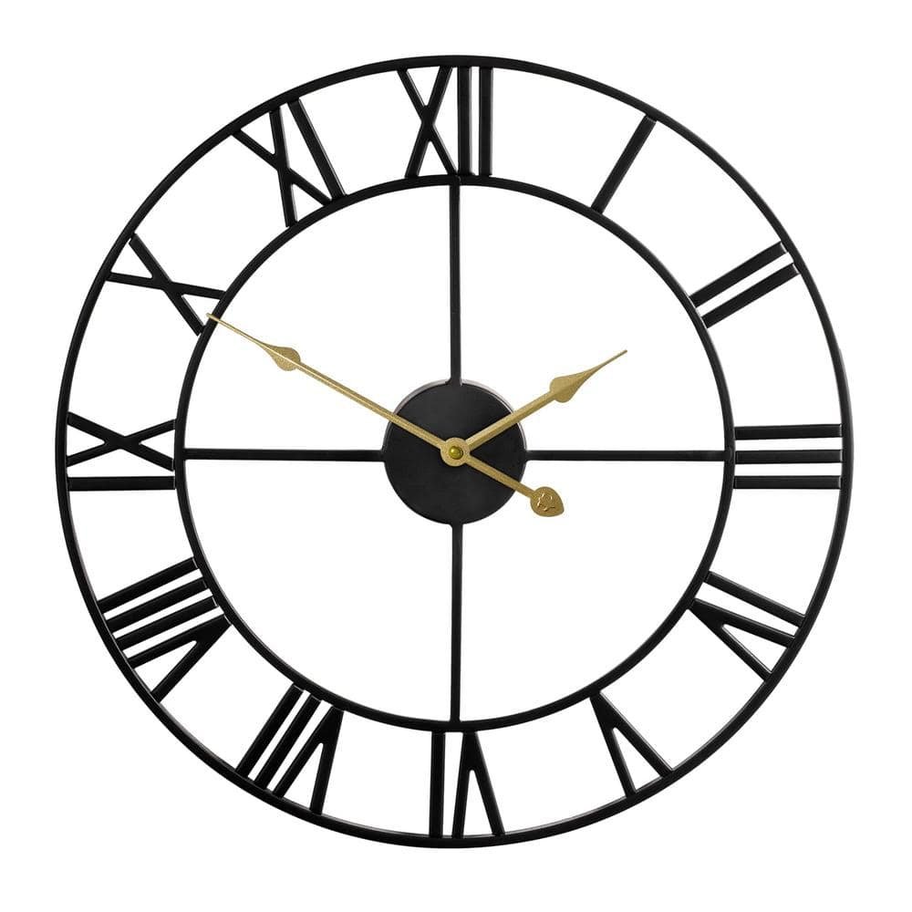 Black Modern Metal Rustic Wall Clocks